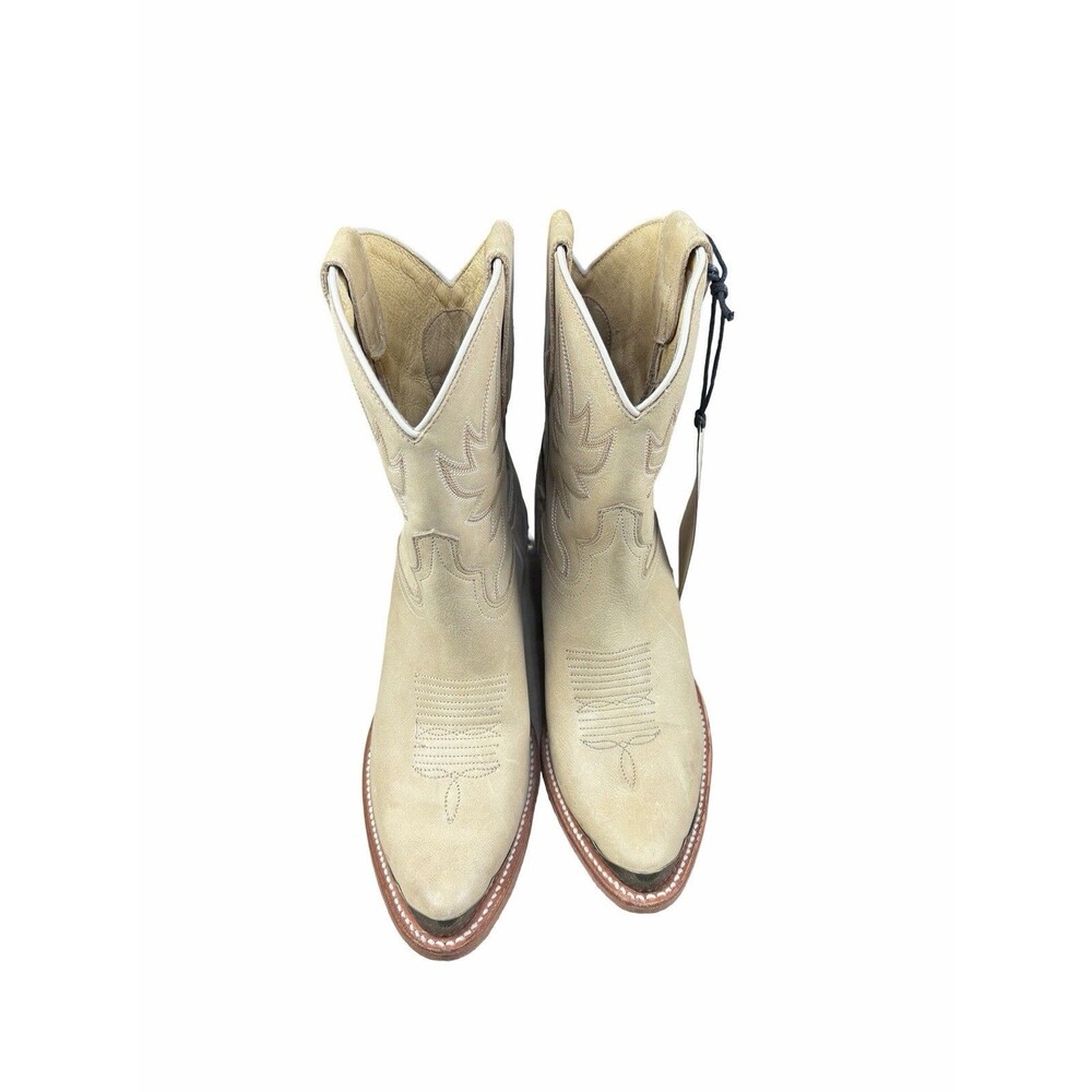 Idyllwind Wheels Natural Western Booties Leather Cowgirl Boots Tan Beige 9B NEW - Picture 2 of 10